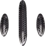 JSWAN Carbon Fiber Wireless Charging Creative Sticker for Model 3/Model Y 2021-2023 Center Console Phone Charger Non-Slip Sticker Protector Cover, Car Interior Accessories (Bright Black 3pcs) - Image 2