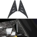 JSWAN Carbon Fiber A Pillar Rearview Mirror Panel Trim Cover for GR Supra A90 2019-2023 Side Window A-Pillar Triangle Cover (Matte Black) - Image 7