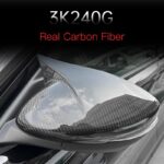 JSWAN Carbon Fiber Rear View Mirror Cover For Mustang Mach E Mach-E(2021 to 2023) Side Wing Rear View Mirror Trim Caps Covers, Side Mirror Cap RearView Mirror Cover - Image 3