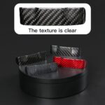 NA JSWAN Real Carbon Fiber Creative Patch Safety Belt Buckle Sticker Fit for Tesla Model 3/Y Interior Accessories Modified Cover (Bright Blue+Black) - Image 6