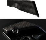 JSWAN Real Carbon Fiber Central Control Panel Cover Trim for KIA EV6 (2021-2024) Central Control Gear Shift Frame Cover, Interior Trim Accessories (Bright Black) - Image 7