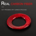 JSWAN Real Carbon Fiber Gear Knob Cover Fit for (2021-2024) Kia EV6 GT GT line and 2023 Kia NIRO EV Accessories, Gear Shift Knob Switch Cover, Central Console Armrest Panel Stickers (Bright red) - Image 4