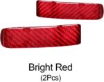 JSWAN Real Carbon Fiber Safety Belt Buckle Decoration Sticker Patch Shell for Tesla Model 3 Model Y Car Interior Dash Covers Interior (Bright Red 2 pcs) - Image 3
