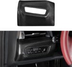 JSWAN Carbon Fiber Headlight Power Switch Panel Cover for Supra GR A90 MK5 2019-2023 Car Dashboard Side Sticker, A90 Interior Accessories (Bright Black) - Image 2