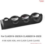 JSWAN Carbon Fiber Center Console Dashboard Air Conditioning Vent Panel Outlet Cover for Mercedes Benz CLA/A Class A180 A200 A35L A45S CLA35 CLA45 CLA45S W118 W177 V177 Air Outlet Cover Sticker - Image 4