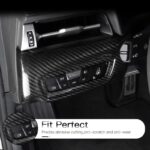 JSWAN Carbon Fiber Headlight Power Switch Panel Cover for Supra GR A90 MK5 2019-2023 Car Dashboard Side Sticker, A90 Interior Accessories (Bright Black) - Image 4