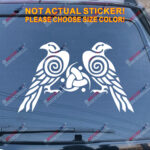 Huginn And Muninn Twin Ravens Celtic Knot Decal Sticker Car Vinyl Norse Odin a - Image 11