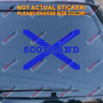 Scotland Saltire Cross Decal Sticker Scottish Car Vinyl pick size color letter - Image 15