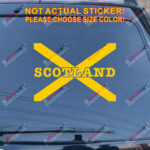 Scotland Saltire Cross Decal Sticker Scottish Car Vinyl pick size color letter - Image 16