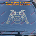 Huginn And Muninn Twin Ravens Valknut Decal Sticker Car Vinyl Norse Odin c - Image 13