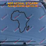 Africa outline map Pan African Decal Sticker Car Vinyl pick size color - Image 11