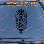 Hawaii Tribal Decal Sticker Hawaiian HI Car Vinyl pick size color no bkgrd a - Image 10