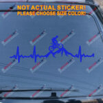 Cycling Funny Bike Bicycle Decal Sticker Vinyl Heart Beat Mountain Racing Rider - Image 16