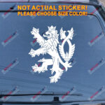 Czech Republic Lion Decal Sticker Czechs Car Vinyl pick size color no bkgrd b - Image 10
