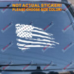USA American Flag Decal Sticker Car Vinyl pick size American no bkgrd distressed - Image 10
