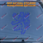 Czech Republic Lion Decal Sticker Czechs Car Vinyl pick size color no bkgrd d - Image 15