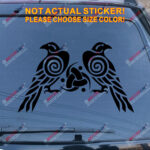 Huginn And Muninn Twin Ravens Celtic Knot Decal Sticker Car Vinyl Norse Odin a - Image 10