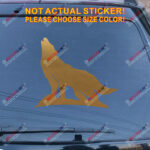 Howling Wolf Decal Sticker Car Vinyl pick size color no bkgrd die cut a - Image 13