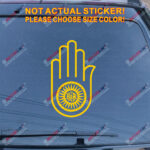 Jainism Ahimsa Hand Decal Sticker Car Vinyl pick size color no bkgrd - Image 16