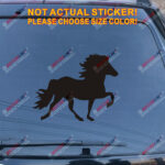 Icelandic Horse Decal Sticker Iceland Car Vinyl pick size color no bkgrd b - Image 11