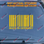 Made In Germany Barcode Decal Sticker Car Vinyl German fit for BMW Benz b - Image 16