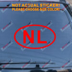 Netherlands NL oval country code Decal Sticker Holand Car Vinyl pick size color - Image 14