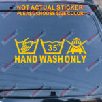 Hand Wash Only Decal Sticker Car Vinyl pick size color no bkgrd die cut - Image 15