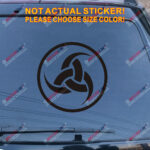 Triple Horn of Odin Decal Sticker Norse Viking Car Vinyl pick size color round - Image 11