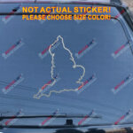 England Map Outline Decal Sticker Car Vinyl UK British die cut no bkgrd - Image 12