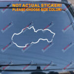Slovak Slovakia Map Decal Sticker Slovakian Outline Silhouette Car Vinyl b - Image 10