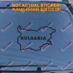 Bulgaria Map Outline Silhouette Decal Sticker Country Car Vinyl Bulgarian a - Image 11