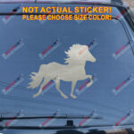 Icelandic Horse Decal Sticker Iceland Car Vinyl pick size color no bkgrd b - Image 12