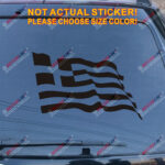 Greece Waving Flag Decal Sticker Greek Car Vinyl pick size color no bkgrd b - Image 11