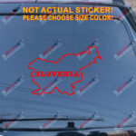 Slovenia Pride Map Decal Sticker Slovenian Outline Silhouette Car Vinyl Home - Image 14