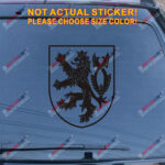 Czech Republic Lion Decal Sticker Czechs Car Vinyl pick size no bkgrd shield - Image 11