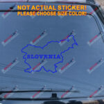 Slovenia Pride Map Decal Sticker Slovenian Outline Silhouette Car Vinyl Home - Image 15