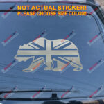 California State Bear Cali UK Union Jack Flag Decal Sticker Car Vinyl pick size - Image 12
