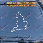England Map Outline Decal Sticker Car Vinyl UK British die cut no bkgrd - Image 10