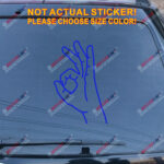OK Okay hand sign Decal Sticker Car Vinyl pick size color no bkgrd style a - Image 16