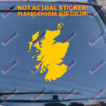 Scotland Map Outline Decal Sticker Scottish Car Vinyl pick size color b - Image 16