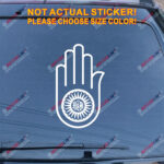 Jainism Ahimsa Hand Decal Sticker Car Vinyl pick size color no bkgrd - Image 10