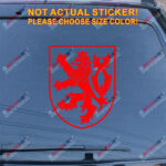 Czech Republic Lion Decal Sticker Czechs Car Vinyl pick size no bkgrd shield - Image 14