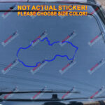 Slovak Slovakia Map Decal Sticker Slovakian Outline Silhouette Car Vinyl b - Image 15