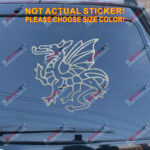 Anglo Saxon White Dragon Decal Sticker England English Car Vinyl pick size g - Image 12