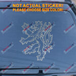 Czech Republic Lion Decal Sticker Czechs Car Vinyl pick size color no bkgrd d - Image 12