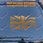 UK Waving Flag Union Jack British Decal Sticker Car Vinyl pick size color d - Image 13