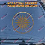 Sun of Vergina Macedonia Flag Decal Sticker Car Vinyl Macedonian pick size round - Image 13