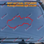 Slovak Slovakia Map Decal Sticker Slovakian Outline Silhouette Car Vinyl b - Image 14