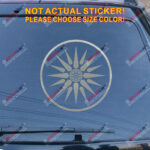 Sun of Vergina Macedonia Flag Decal Sticker Car Vinyl Macedonian pick size round - Image 12