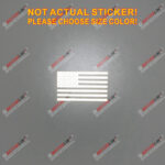 Reflective US American Flag Decal Sticker Car Vinyl no bkgrd pick size